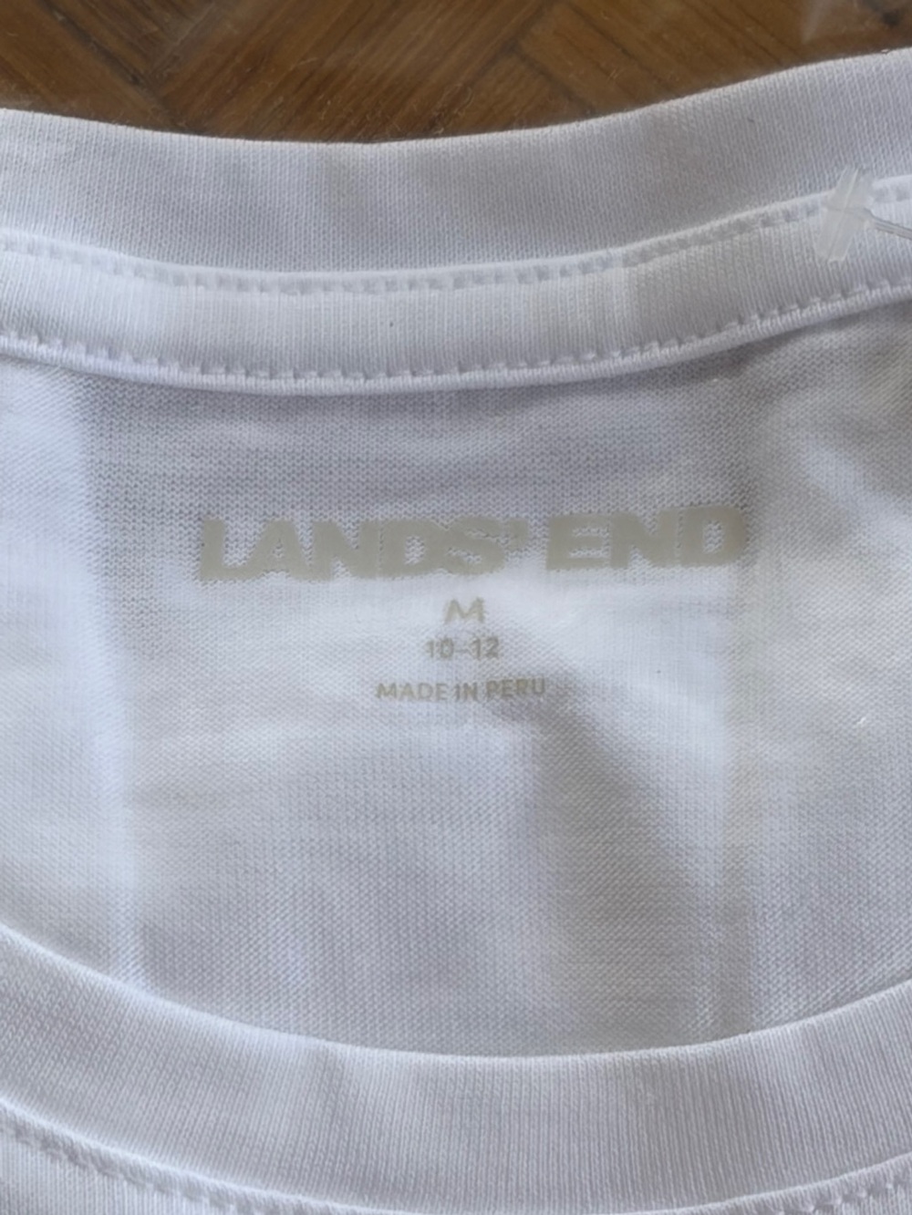 Land’s End BN white Supima cotton T-shirt Women’s Medium